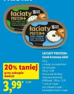 Lidl Serek kremowy lekki Łaciate Protein+ naturalny oferta