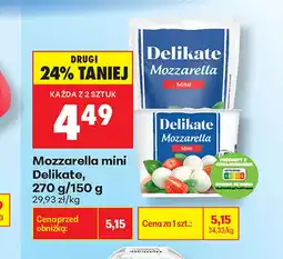 Biedronka Mozzarella Delikate oferta