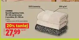 Lidl Ręcznik kąpielowy frotte Livarno 70x140 cm oferta