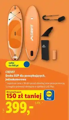Lidl Deska SUP dla początkujących jednokomorowa Crivit oferta