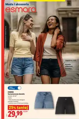 Lidl Szorty jeansowe damskie Esmara oferta