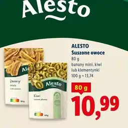 Lidl Suszone owoce Alesto banany mini oferta