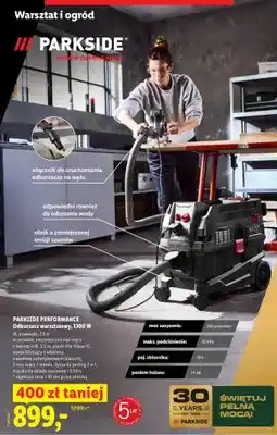 Lidl Odkurzacz warsztatowy Parkside Performance 1300W oferta