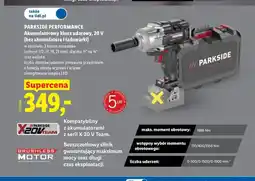 Lidl Akumulatorowy klucz udarowy PARKSIDE PERFORMANCE oferta