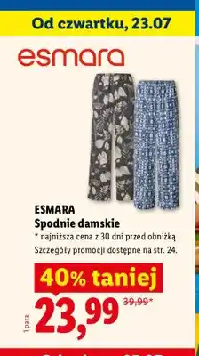 Lidl Spodnie damskie Esmara oferta