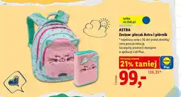 Lidl Zestaw plecak Astra + piórnik oferta