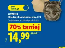Lidl Składany kosz dekoracyjny 22 l LIVARNO oferta