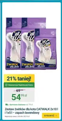 ERLI Zestaw żwirków dla kota CATWALK 2x10 l + 1x5 l zapach lawendowy oferta