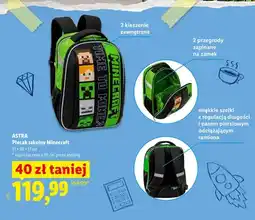 Lidl Plecak szkolny Minecraft Astra oferta