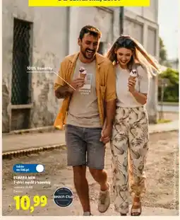 Lidl T-shirt męski z bawełny Esmara Men oferta