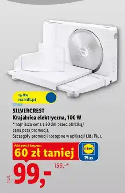 Lidl Krajalnica elektryczna Silvercrest 100W oferta