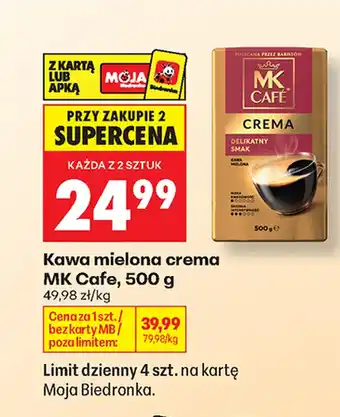 Biedronka Kawa mielona MK Cafe oferta