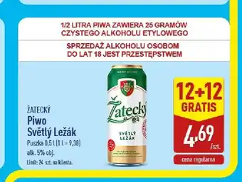 ALDI Piwo Žatecký Světlý Ležák oferta