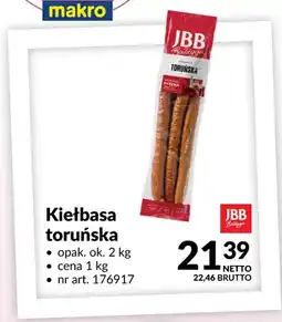 Makro Kiełbasa toruńska JBB Bałdyga oferta