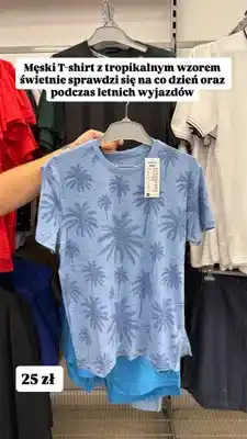 Pepco T-shirt męski Pepco z tropikalnym wzorem oferta