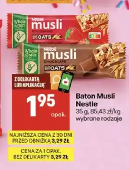 Delikatesy Centrum Baton Musli Nestle Chocolate oferta