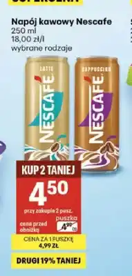 Delikatesy Centrum Napój kawowy Nescafe Latte oferta