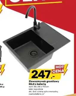 Bricomarche Zlewozmywak granitowy NILO z baterią oferta
