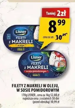 Arhelan Filety z makreli w oleju Lisner oferta