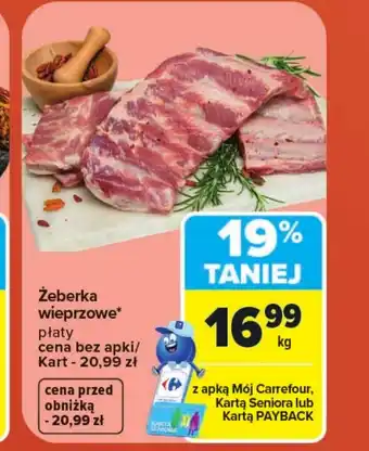 Carrefour Żeberka wieprzowe Carrefour oferta