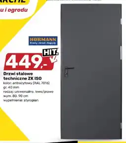 Bricomarche Drzwi stalowe techniczne Hörmann ZK ISO oferta