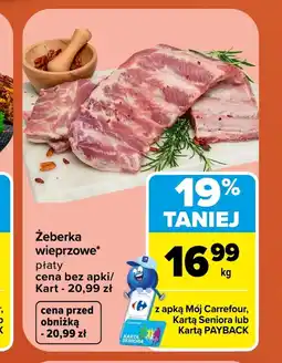 Carrefour Żeberka wieprzowe Carrefour oferta