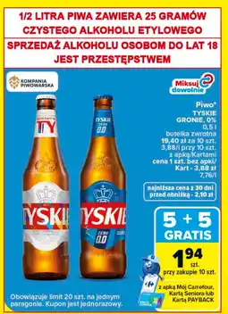 Carrefour Piwo Tyskie oferta