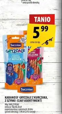 Arhelan Kabanosy Gryzzale z kurczaka Tarczyński oferta