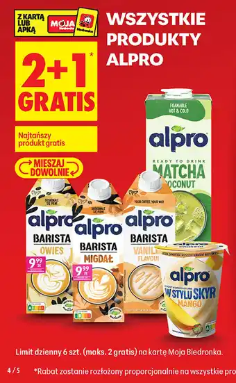 Biedronka alpro BARISTA OWIES oferta