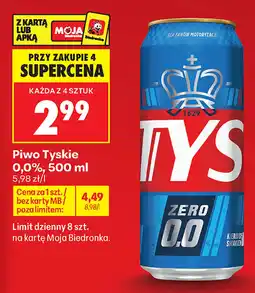 Biedronka Piwo Tyskie Zero 0.0 oferta