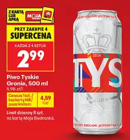 Biedronka Piwo Tyskie Gronie oferta