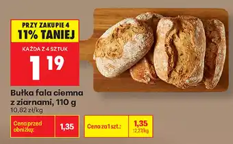Biedronka Bułka fala ciemna z ziarnami oferta