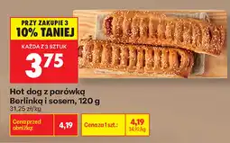 Biedronka Hot dog z parówką Berlinką i sosem oferta