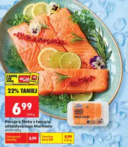 Biedronka Porcje z fileta z łososia atlantyckiego Marinero oferta