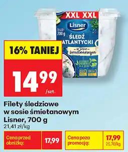 Biedronka Filety śledzie w sosie śmietanowym Lisner oferta