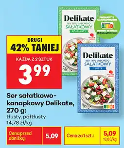 Biedronka Ser sałatkowo-kanapkowy Delikate oferta