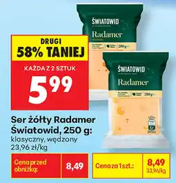 Biedronka Ser żółty Radamer Światowid oferta