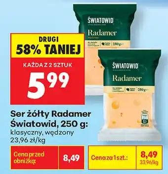 Biedronka Ser żółty Radamer Światowid oferta