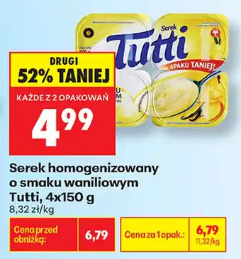 Biedronka Serek homogenizowany Tutti oferta