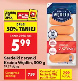 Biedronka Serdelki z szynki Kraina Wędlin oferta