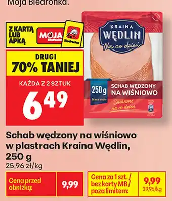 Biedronka Schab wędzony na wiśniowo Kraina Wędlin oferta