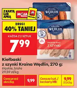 Biedronka Kiełbaski z szynki Kraina Wędlin oferta