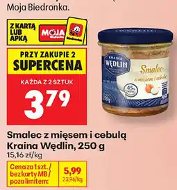 Biedronka Smalec z mięsem i cebulą Kraina Wędlin oferta