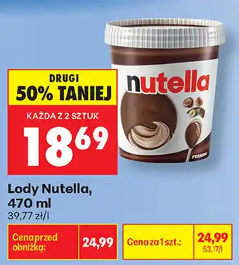 Biedronka Lody Nutella oferta