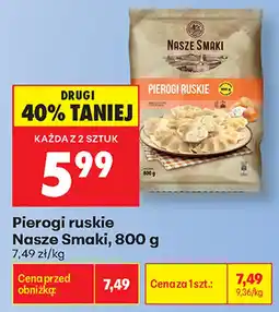 Biedronka Pierogi ruskie Nasze Smaki oferta