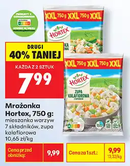 Biedronka Mrożonka Hortex, 750 g: mieszanka warzyw 7 składników, zupa kalafiorowa oferta