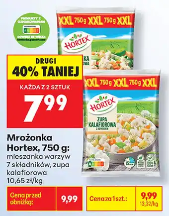 Biedronka Mrożonka Hortex, 750 g: mieszanka warzyw 7 składników, zupa kalafiorowa oferta