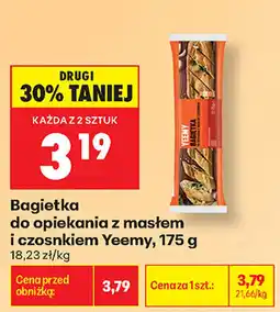 Biedronka Bagietka do opiekania z masłem i czosnkiem Yeemy oferta