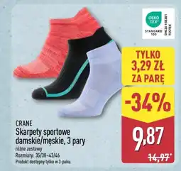 ALDI CRANE Skarpety sportowe damskie/męskie, 3 pary oferta