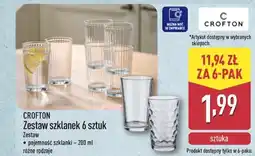 ALDI CROFTON Zestaw szklanek 6 sztuk oferta